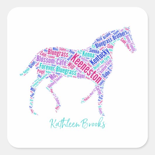 Keeneston Horse Vinyl Sticker (Voorkant)