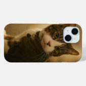 Keeno Golden Gaze iPhone 15 coque (Verso (horizontal))