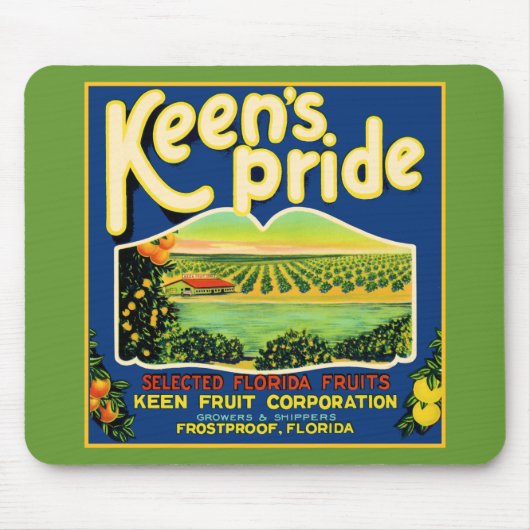 Keen's Pride Frostproof Florida Label Muismat (Voorkant)