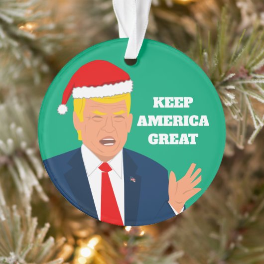 Keep America Great Donald Trump Kerstman Ornament (Boom)