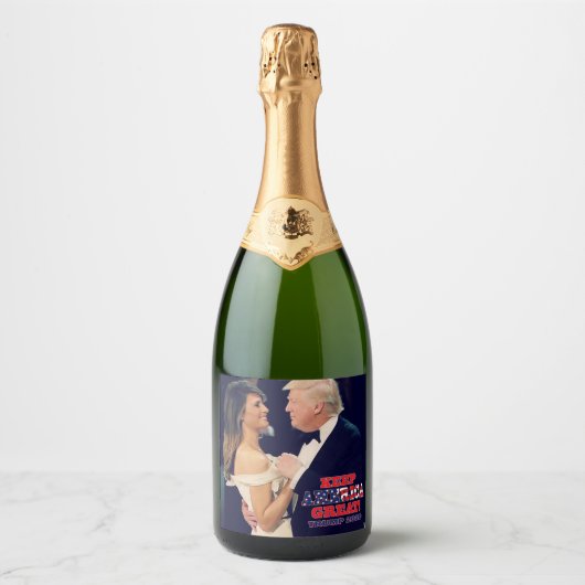 Keep America Great Trump 2020 Sparkling Wijnetiket (Voorkant)