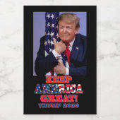 Keep America Great Trump 2020 Wijn Etiket (Enkel label)