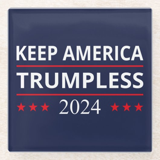 Keep America Trumpless VII Glazen Onderzetter (Voorkant)