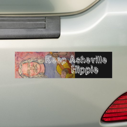 Keep Asheville Hippie Bumpersticker (Op auto)
