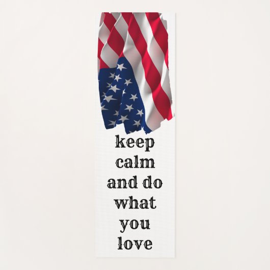 keep calm affirmational quote and vibrant flag yogamat (Voorkant)