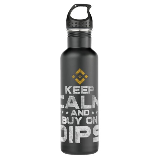 Keep calm and buy on dips binance Coin To The Moon Waterfles (Voorkant)