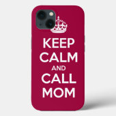 Keep Calm and Call Mom Case-Mate iPhone Case (Achterkant)