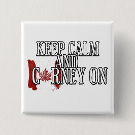 Keep Calm and Carney On Vierkante Button 5,1 Cm
