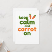 Keep Calm and Carrot On Kaart (Voorkant / Achterkant in situ)