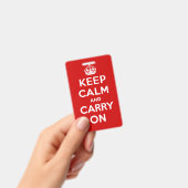 Keep Calm and Carry On Badge (Handheld)
