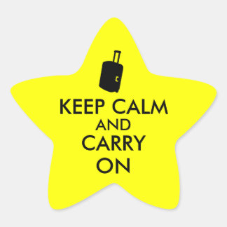 Keep Calm and Carry On gepersonaliseerde stervormi Ster Sticker