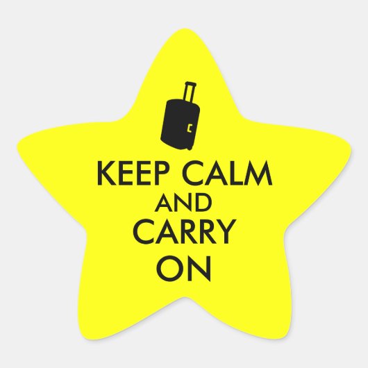 Keep Calm and Carry On gepersonaliseerde stervormi Ster Sticker (Voorkant)