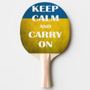 Keep calm and carry on Oekraïens embleem trident Tafeltennisbatje