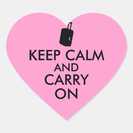 Keep Calm and Carry On Travel Custom
Hart Sticker (Voorkant)