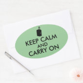 Keep Calm and Carry On Travel Custom
 Ovale Sticker (Envelop)