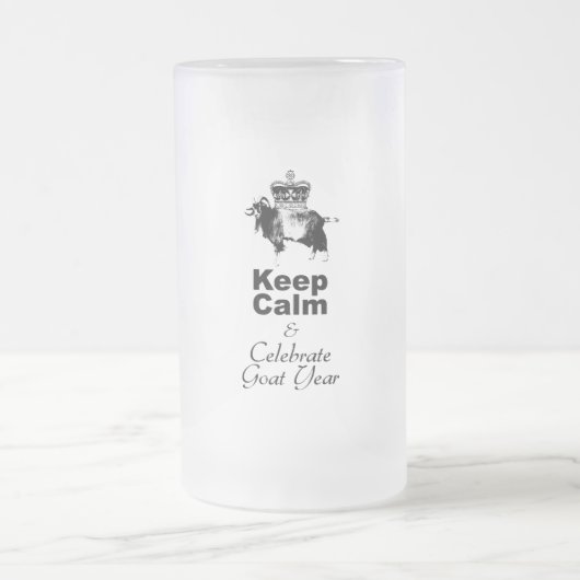 Keep Calm and Celebrate Goat year 2027 GBM Matglas Bierpul (Center)