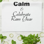 Keep Calm and Celebrate Ram Year 2027 KT Theedoek (Gevouwen)