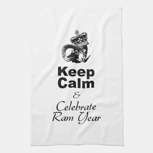 Keep Calm and Celebrate Ram Year 2027 KT Theedoek (Verticaal)