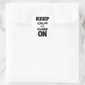 Keep calm and climb on vierkante sticker (Tas)