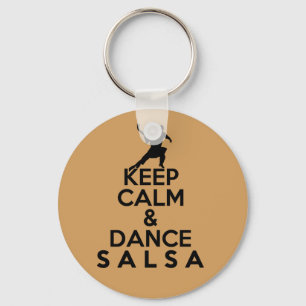 KEEP CALM AND DANCE SALSA cadeau Sleutelhanger