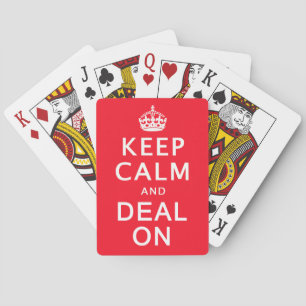 Keep Calm and Deal On Playing Cards Pokerkaarten
