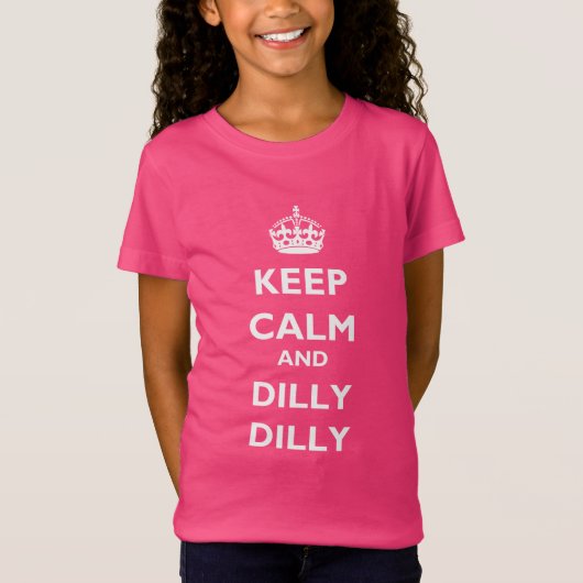 Keep Calm and Dilly Dilly Girls' Ruffle T-shirt (Voorkant)