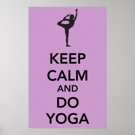 Keep Calm and do Yoga Poster (Devant)
