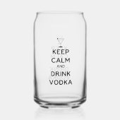 Keep Calm and Drink Vodka Blikvorm Glas (Voorkant)