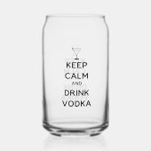 Keep Calm and Drink Vodka Blikvorm Glas (Achterkant)