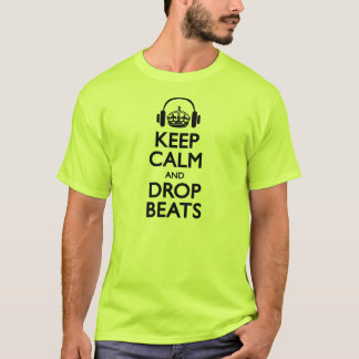 'Keep Calm and Drop Beats' T-Shirt - Limoen