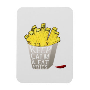 Keep Calm and Eat Fries Art Pop Magneet