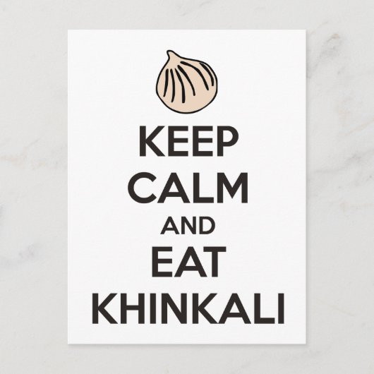 Keep calm and eat khinkali briefkaart (Voorkant)
