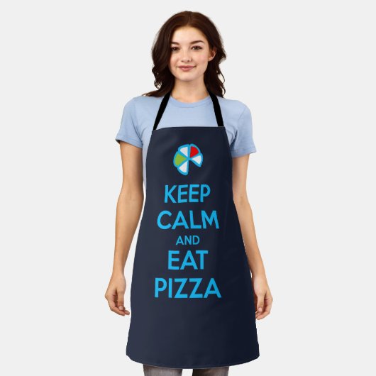 Keep Calm and Eat Pizza 1 Schort (Gedragen)