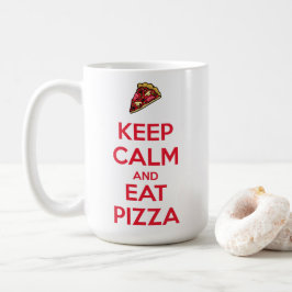 Keep Calm and Eat Pizza 2 Koffiemok