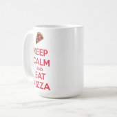 Keep Calm and Eat Pizza 2 Koffiemok (Voorkant links)