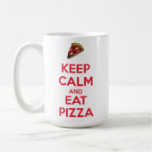 Keep Calm and Eat Pizza 2 Koffiemok (Links)