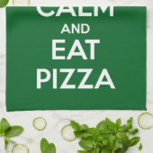 Keep Calm and Eat Pizza 2 Theedoek (Gevouwen)