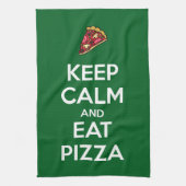 Keep Calm and Eat Pizza 2 Theedoek (Verticaal)