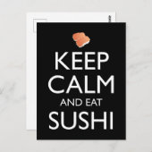 Keep Calm And Eat Sushi Briefkaart (Voorkant / Achterkant)