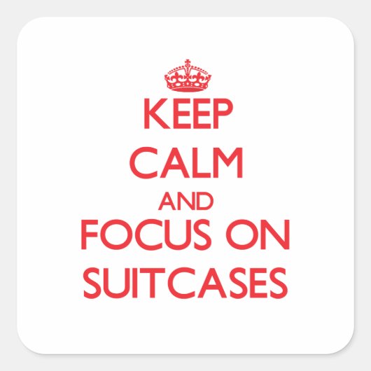 Keep Calm and focus on Suitcases
Vierkante Sticker (Voorkant)