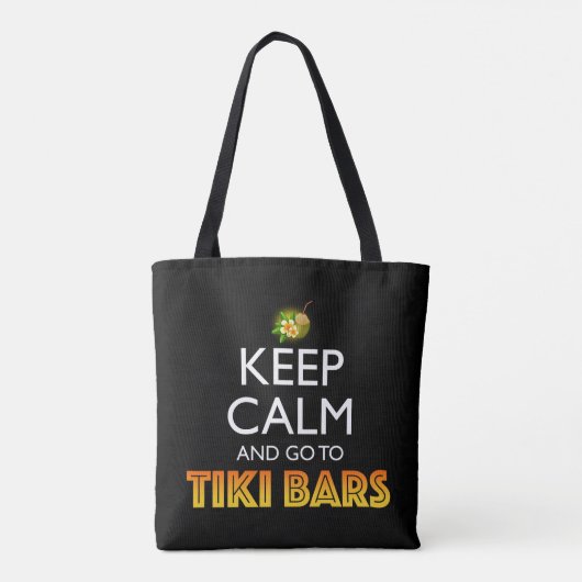 Keep Calm And Go To Tiki Bars Draagtas (Achterkant)