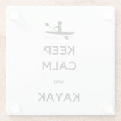 Keep Calm and Kayak   Glazen Onderzetter (Achterkant)