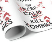 Keep Calm and Kill Zombies Cadeaupapier (Rol Hoek)