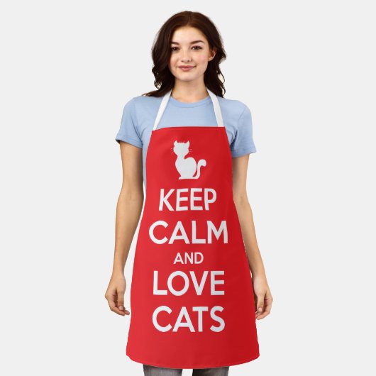 Keep Calm and Love Cats Schort (Gedragen)