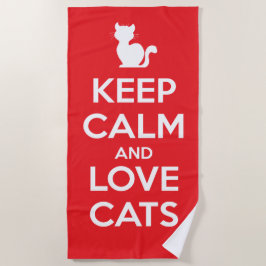 Keep Calm and Love Cats Strandlaken
