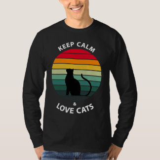 Keep calm and love cats t-shirt
