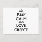 Keep Calm and Love Greece Briefkaart (Voorkant)