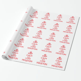 Keep Calm and Love Houston Cadeaupapier