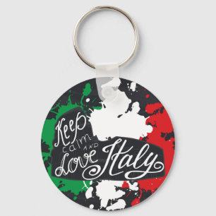 Keep Calm and Love Italy Sleutelhanger