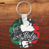 Keep Calm and Love Italy Sleutelhanger (Voorkant)